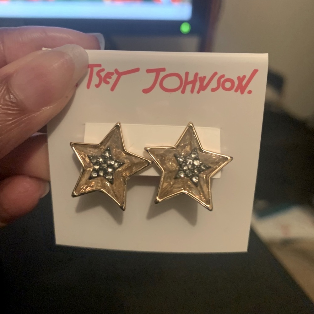 Betsey Johnson Star Stud Earrings